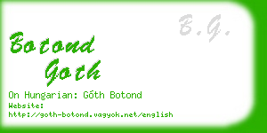 botond goth business card