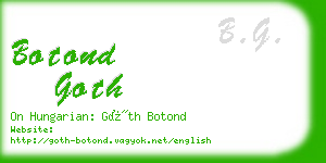 botond goth business card